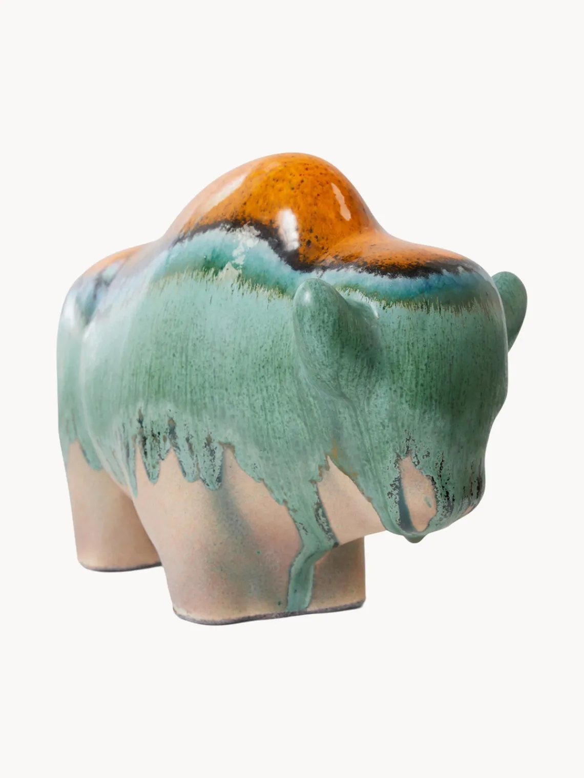 Online HKLIVING Objet décoratif fait en céramique Otto Vert menthe, orange, blanc cassé