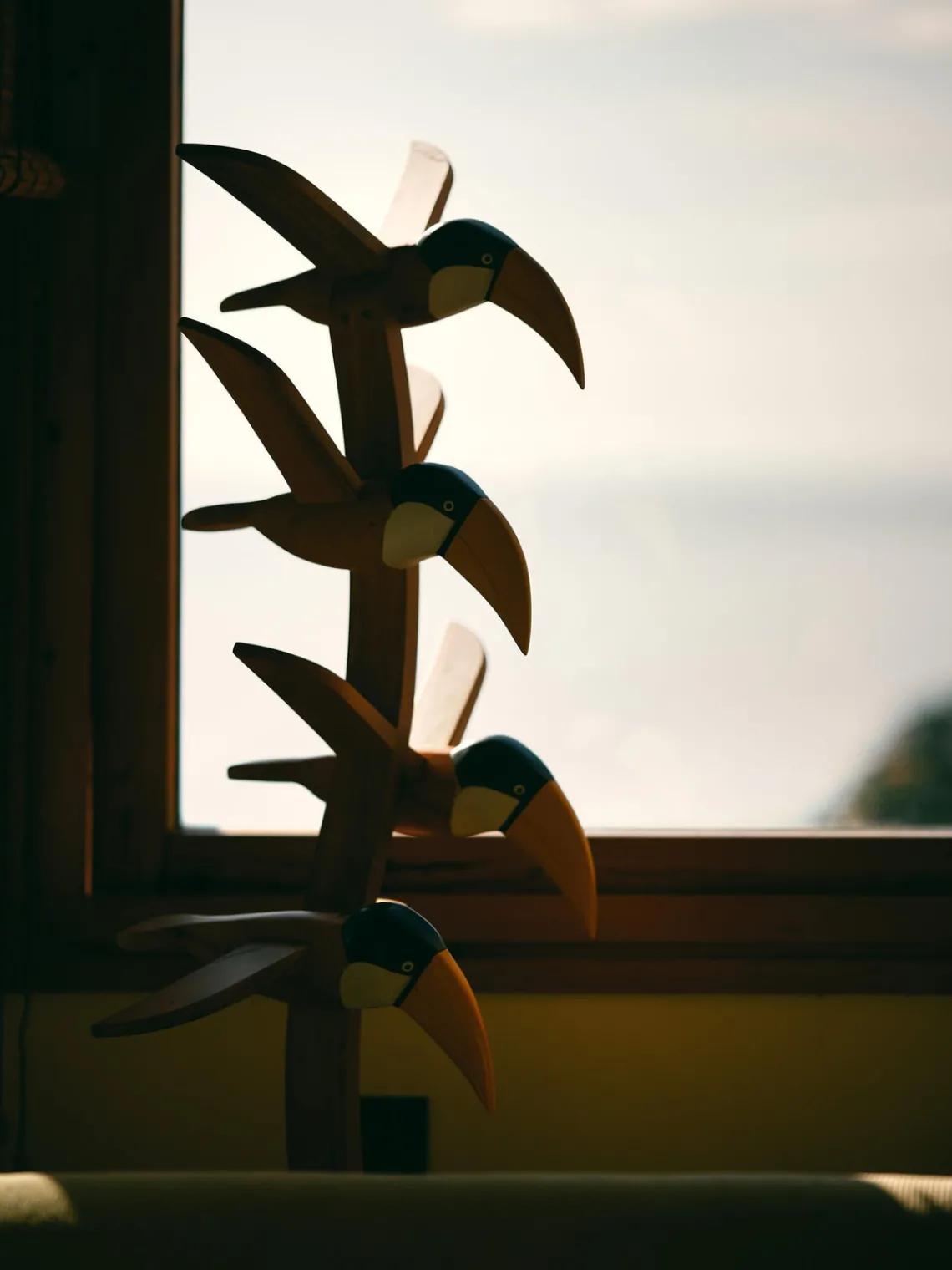 Discount HKLIVING Objet décoratif fait main en bois d'acajou Toucan