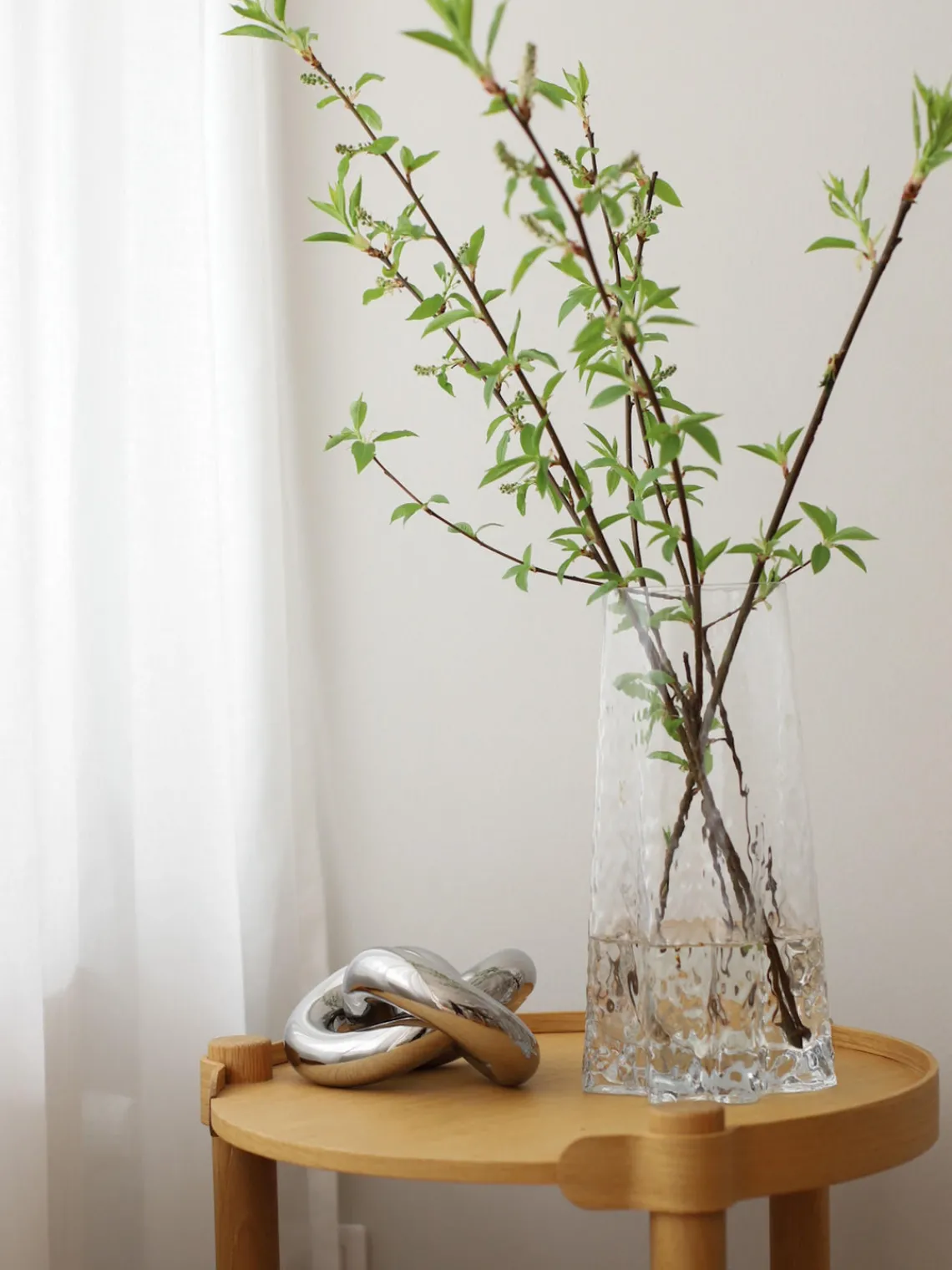 Online Cooee Design Objet décoratif Knot, haut. 9 cm Argenté, haute brillance