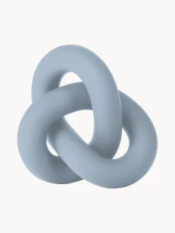 Best Cooee Design Objet décoratif peint à la main Knot, haut. 9 cm Bleu ciel, mat