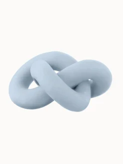 Sale Cooee Design Objet décoratif peint à la main Knot, haut. 6 cm Bleu ciel, mat