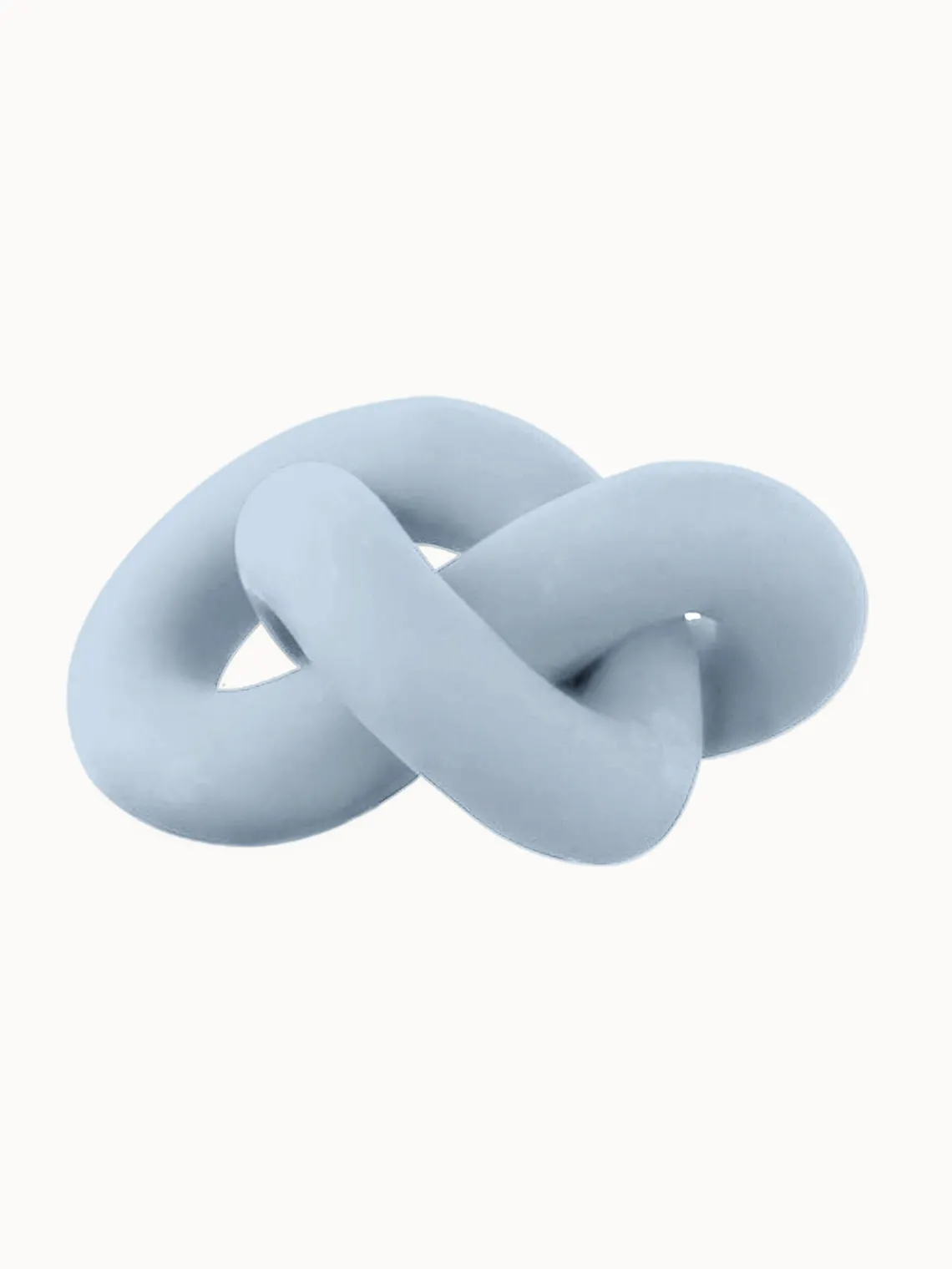 Sale Cooee Design Objet décoratif peint à la main Knot, haut. 6 cm Bleu ciel, mat