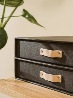 New Bigso Box of Sweden Organiseur bureau Birger Anthracite, beige