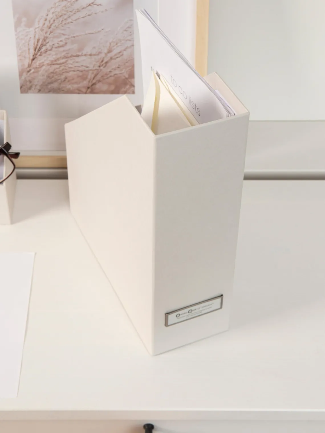Clearance Bigso Box of Sweden Organiseur bureau Hugo, 4 élém. Blanc cassé