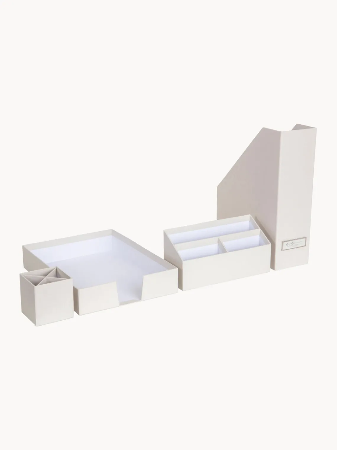 Clearance Bigso Box of Sweden Organiseur bureau Hugo, 4 élém. Blanc cassé