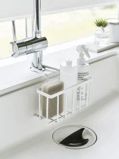 Outlet Yamazaki Organiseur d'évier en métal Tower Blanc, mat