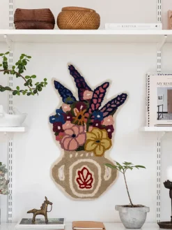 Best Bongusta Paillasson en laine tufté main Flower Vase