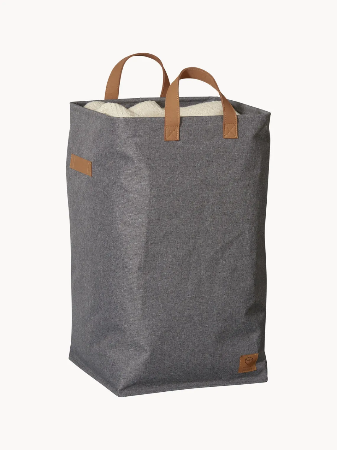 Online Store It Panier à linge Premium Gris foncé, brun