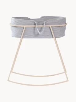 Clearance Metallbude Panier de Moïse artisanal Robe Tissu gris-bleu