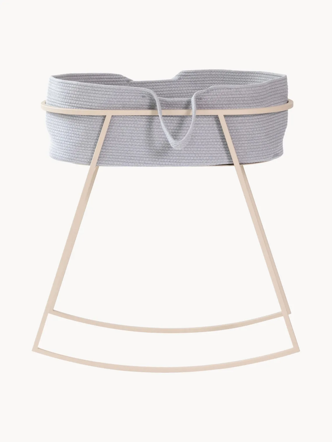 Clearance Metallbude Panier de Moïse artisanal Robe Tissu gris-bleu
