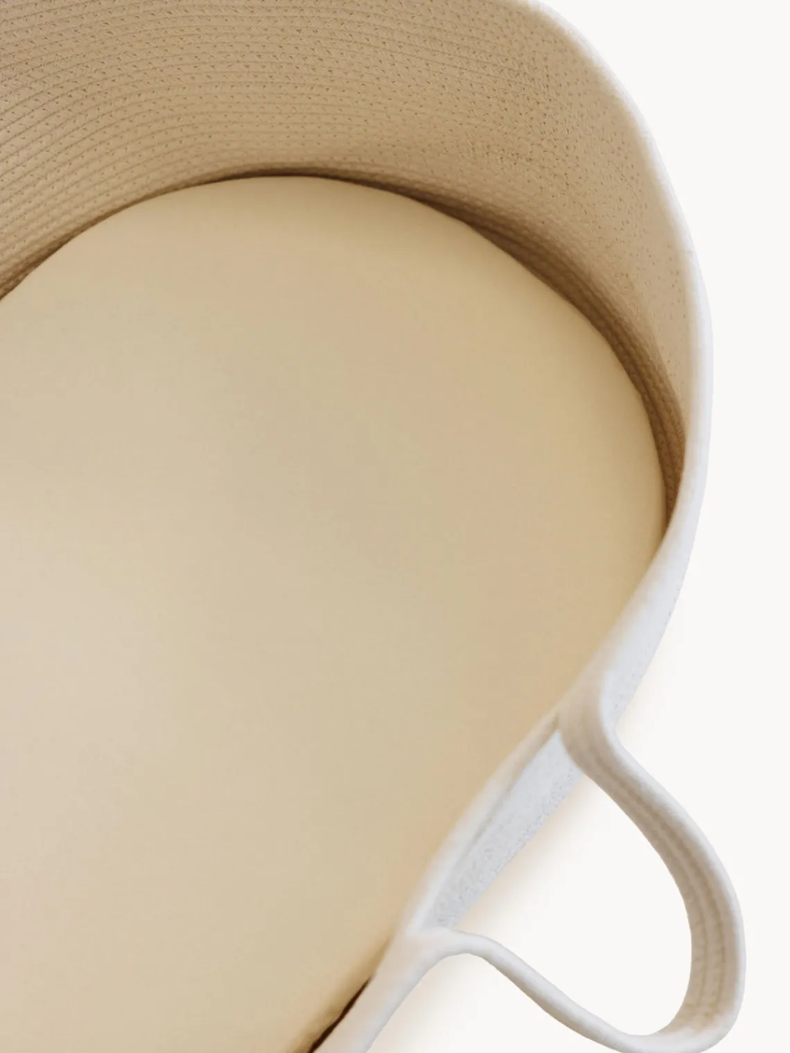 Sale Metallbude Panier de Moïse artisanal Robe Tissu blanc cassé