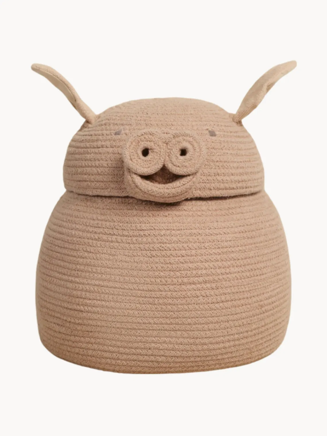 Clearance Lorena Canals Panier de rangement artisanal avec couvercle Peggy the Pig Piggy the Pig