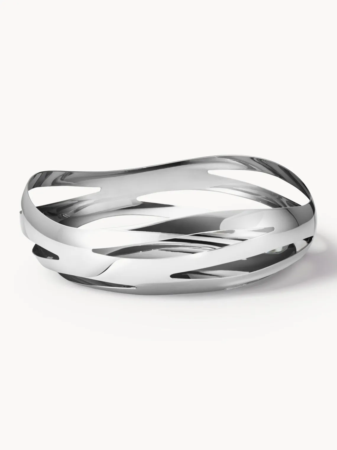 Sale GEORG JENSEN Panier de rangement en acier inoxydable de forme organique Cobra