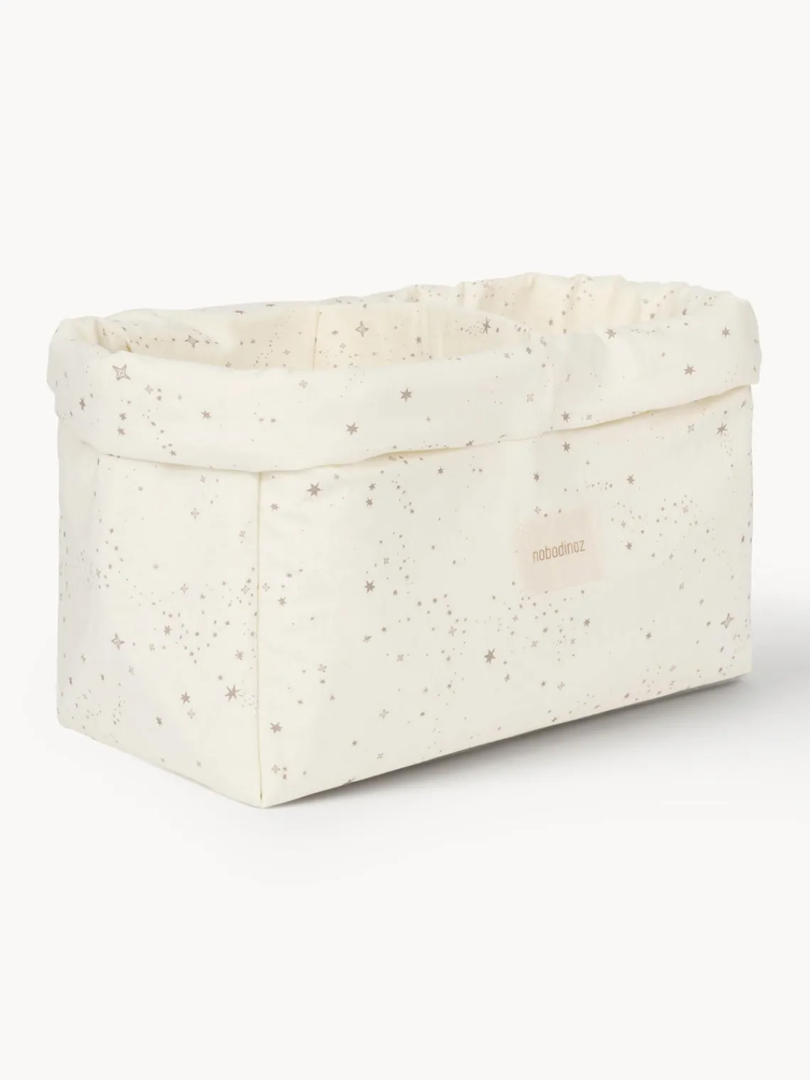 Discount Nobodinoz Panier de rangement en coton bio Stories Blanc crème, beige, motif étoile