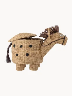 Outlet Bloomingville Mini Panier de rangement en jacinthe d'eau avec couvercle Bobbi