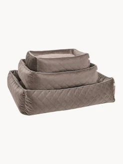 New Laboni Panier en velours pour chien Oxford, tailles variées Taupe, gris clair