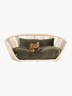Hot Laboni Panier pour chien intérieur-extérieur Vogue Vert olive, beige