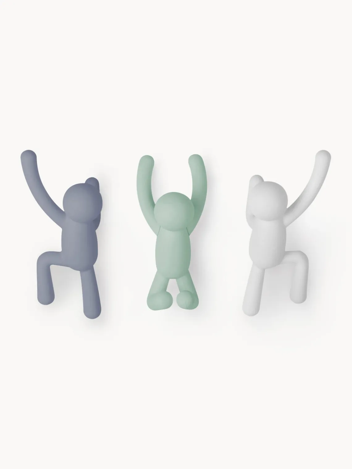 Discount Umbra Patères design Buddy, 3 élém. Gris-bleu, vert sauge, blanc