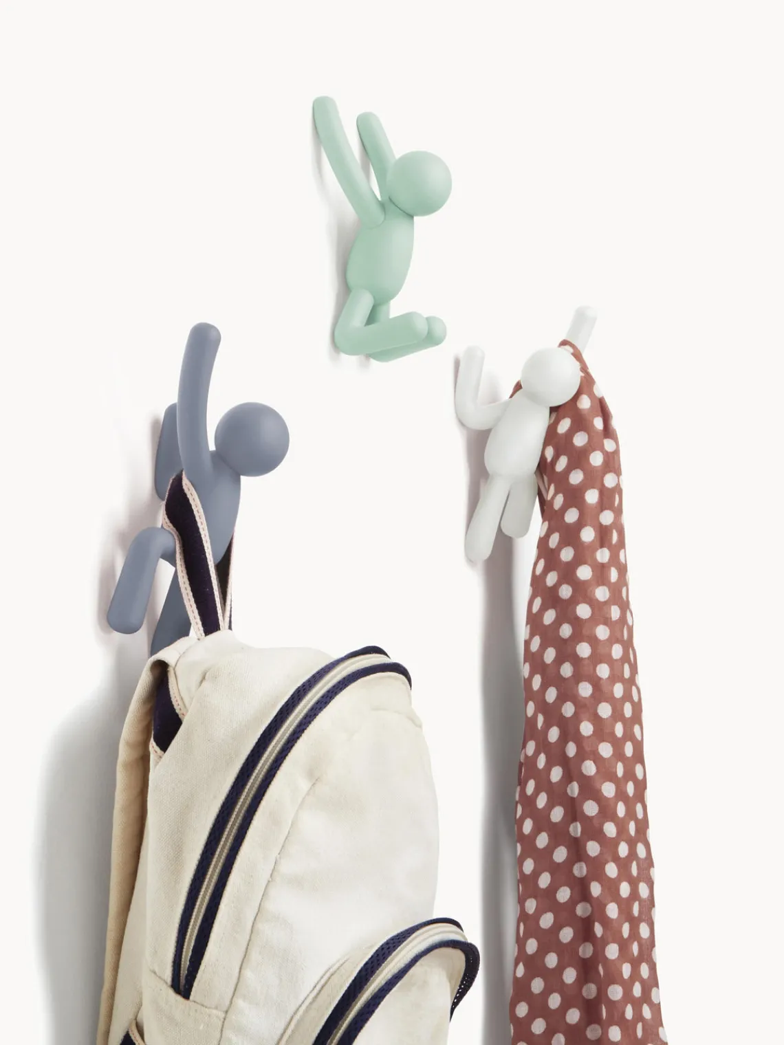 Discount Umbra Patères design Buddy, 3 élém. Gris-bleu, vert sauge, blanc