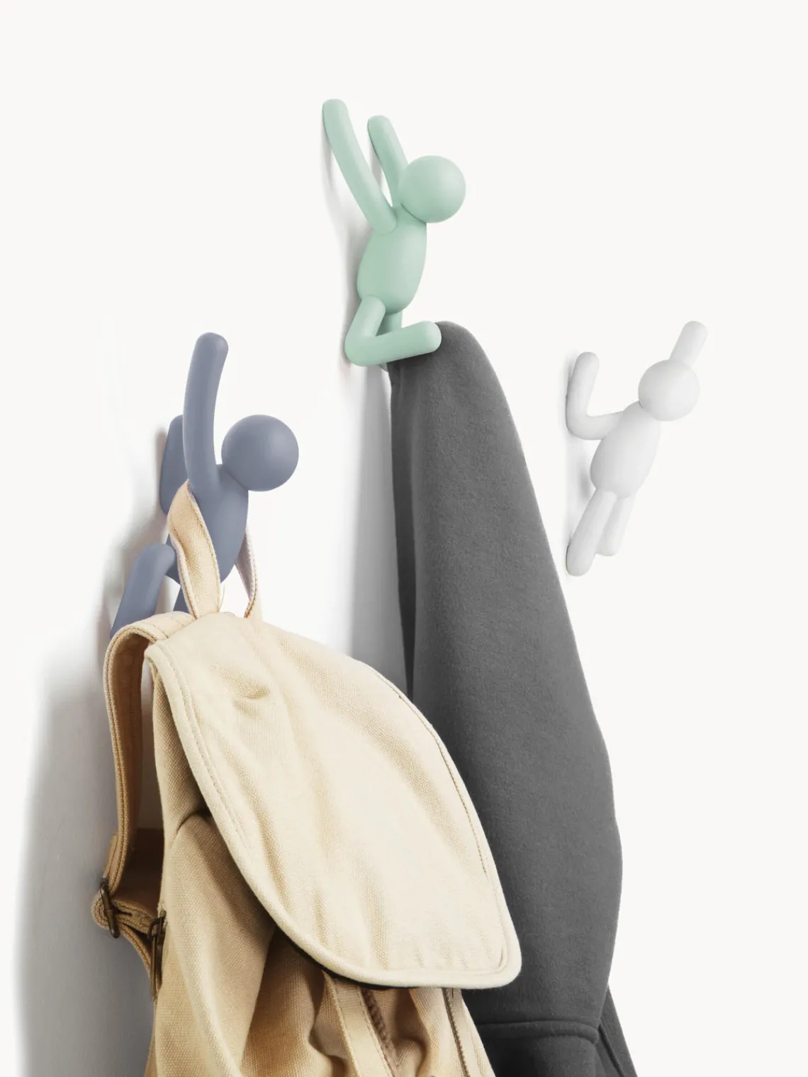 Discount Umbra Patères design Buddy, 3 élém. Gris-bleu, vert sauge, blanc