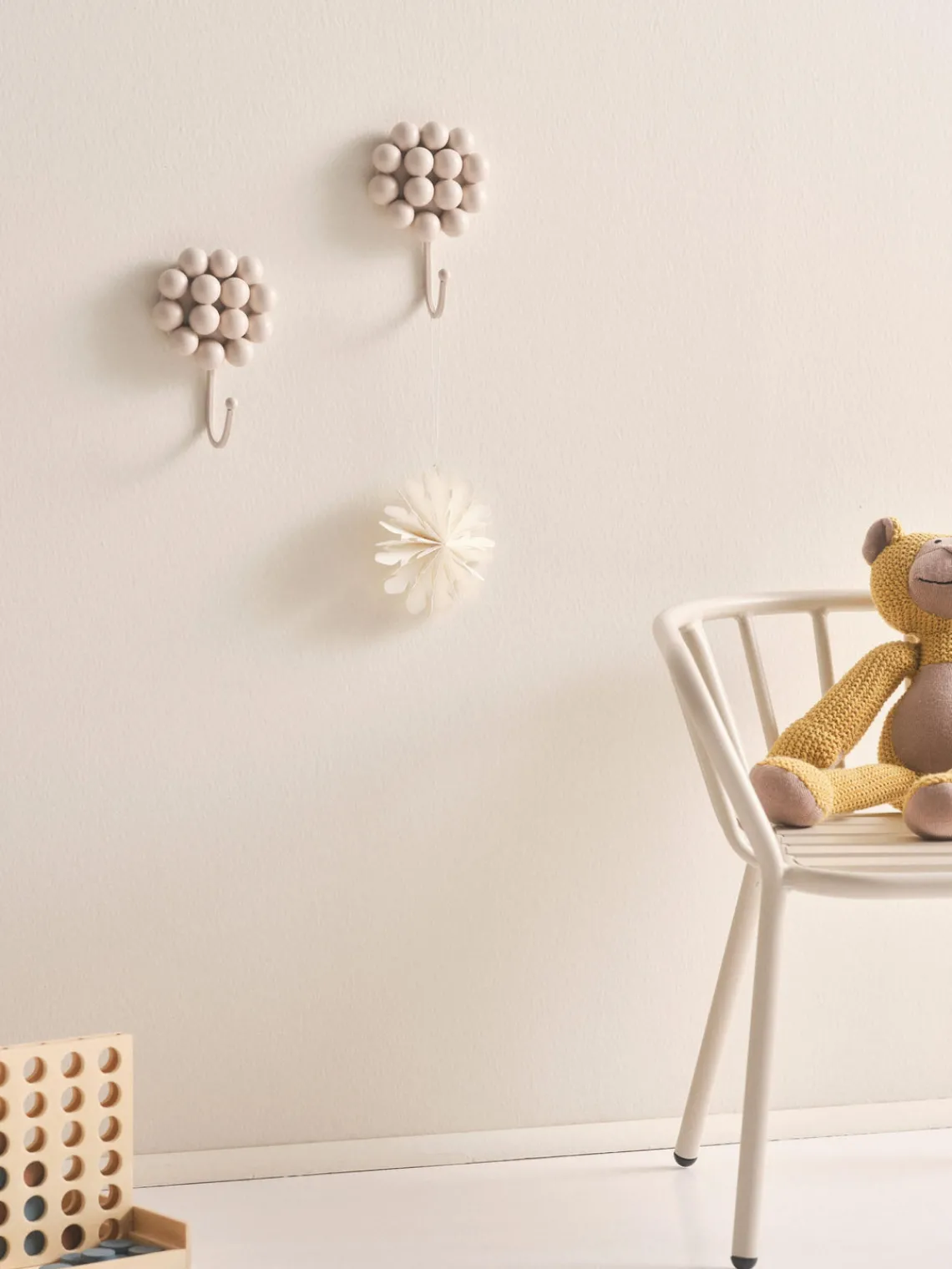 New Jotex Patères en porcelaine Benevento, 2 pièces Beige clair