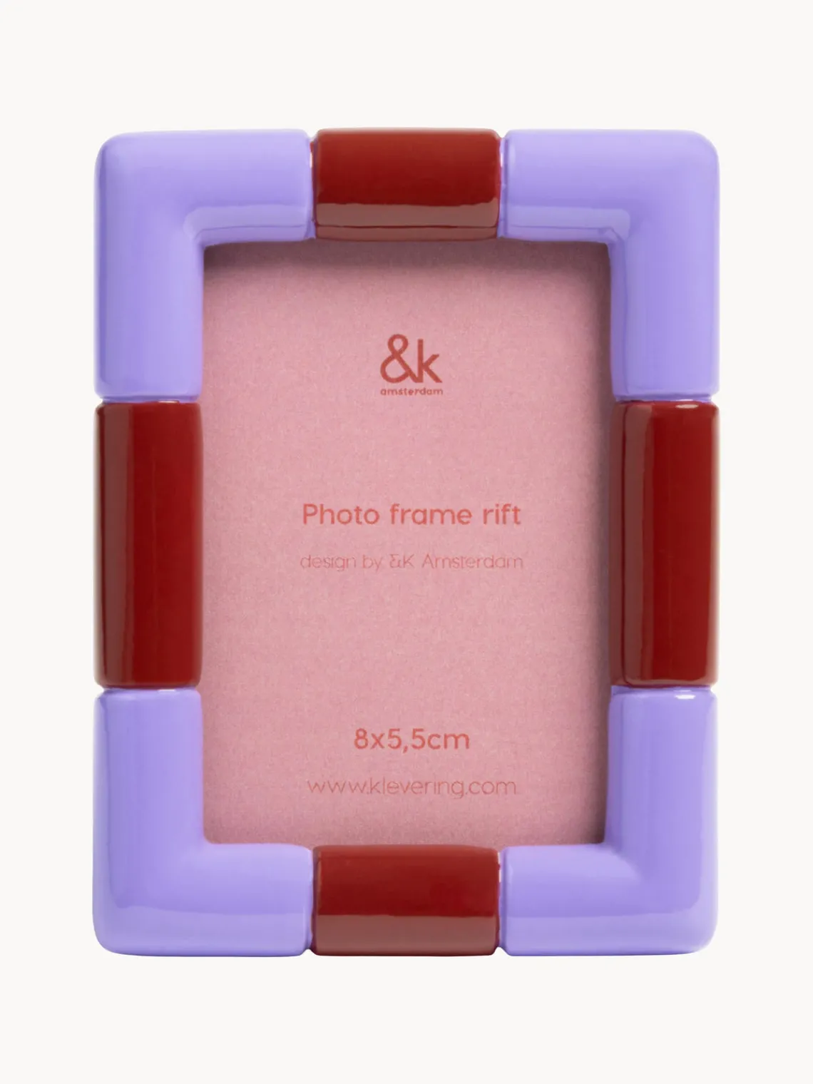 Online &k Amsterdam Petit cadre photo Rift Lie de vin, lavande
