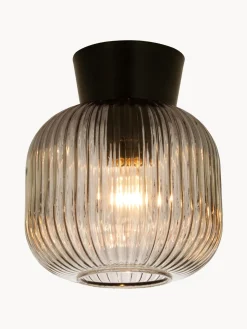 Discount Aneta Petit plafonnier Vanja Gris, transparent, noir