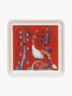 New iittala Petit plat de service en porcelaine Taika Rouge