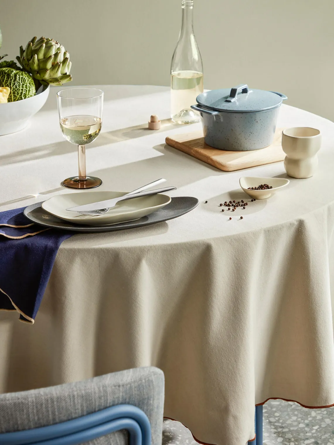 Discount Broste Copenhagen Petit plat de service fait à la main de forme organique Limfjord
