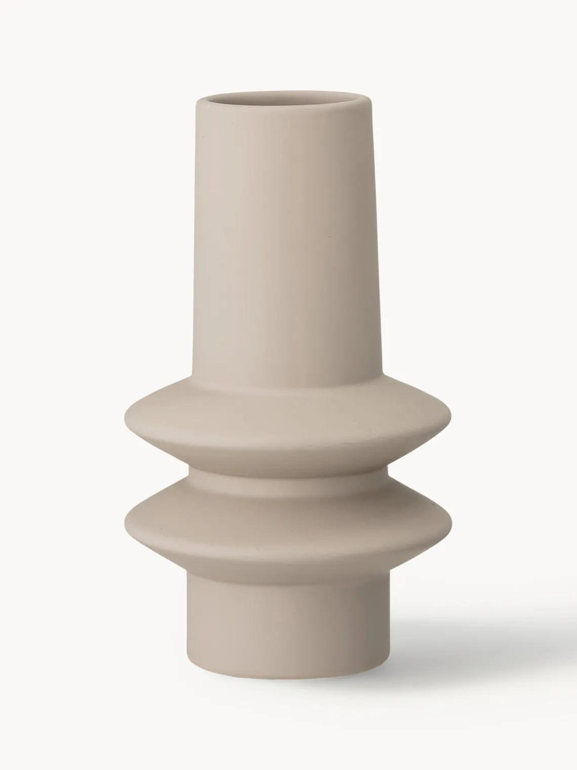 Hot Bloomingville Petit vase design en grès Isold, haut. 22 cm Beige clair