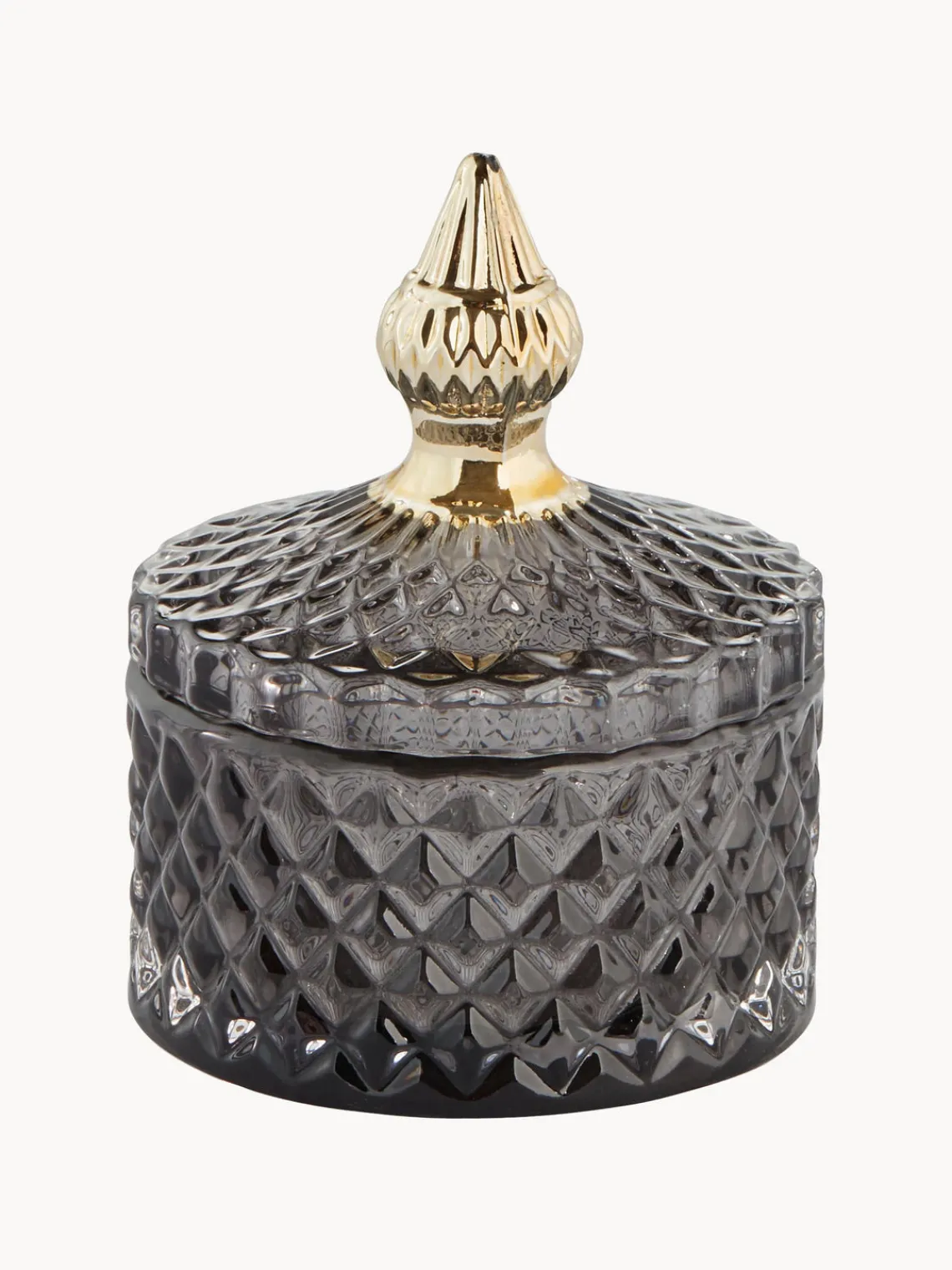 Clearance Lene Bjerre Petite boîte de rangement Myan Anthracite, doré