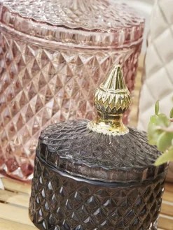 Clearance Lene Bjerre Petite boîte de rangement Myan Anthracite, doré