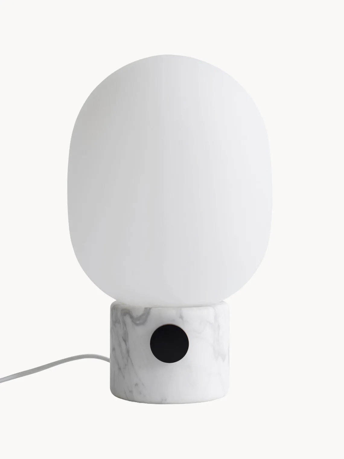 Fashion Audo Copenhagen Petite lampe à poser à intensité variable JWDA, haut. 32 cm Blanc, gris clair marbré
