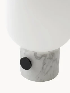 Fashion Audo Copenhagen Petite lampe à poser à intensité variable JWDA, haut. 32 cm Blanc, gris clair marbré