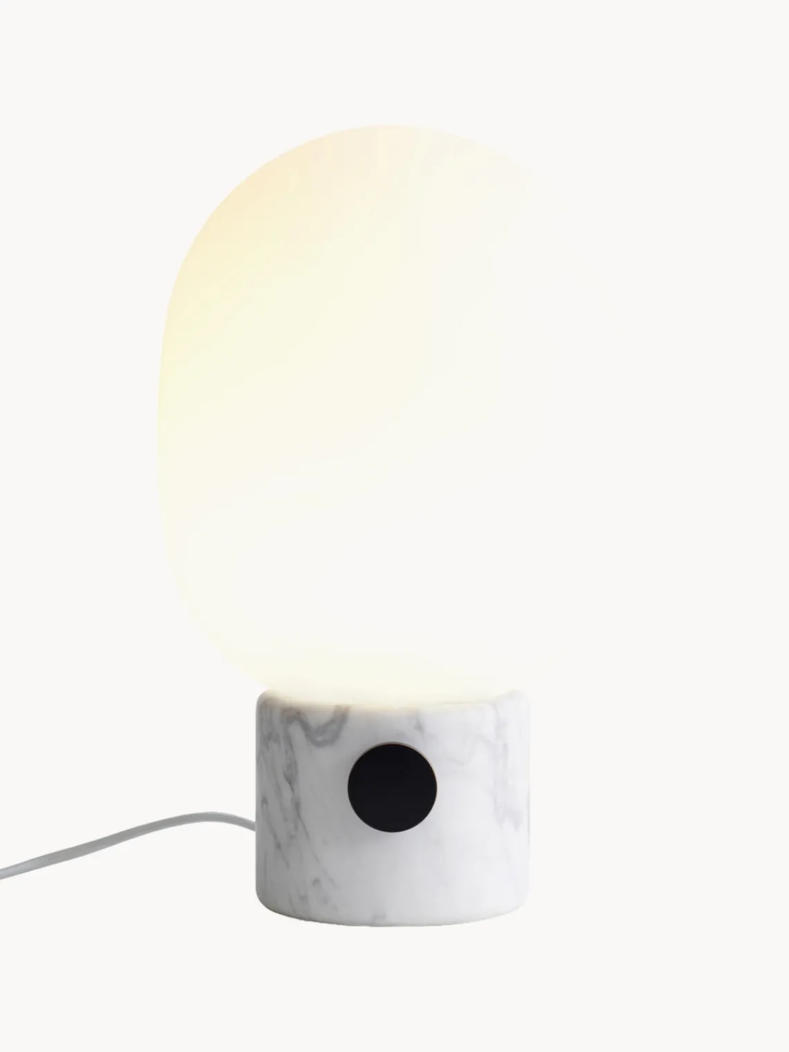 Fashion Audo Copenhagen Petite lampe à poser à intensité variable JWDA, haut. 32 cm Blanc, gris clair marbré