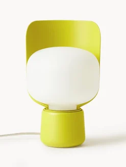 Fashion FontanaArte Petite lampe à poser artisanale Blom Blanc, vert clair