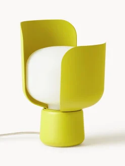 Fashion FontanaArte Petite lampe à poser artisanale Blom Blanc, vert clair