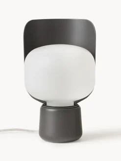 Clearance FontanaArte Petite lampe à poser artisanale Blom Blanc, anthracite