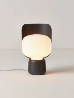 Clearance FontanaArte Petite lampe à poser artisanale Blom Blanc, anthracite