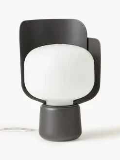 Clearance FontanaArte Petite lampe à poser artisanale Blom Blanc, anthracite