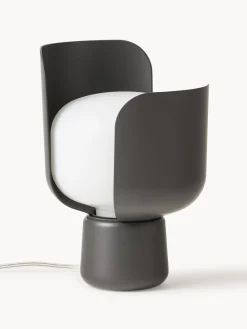 Clearance FontanaArte Petite lampe à poser artisanale Blom Blanc, anthracite