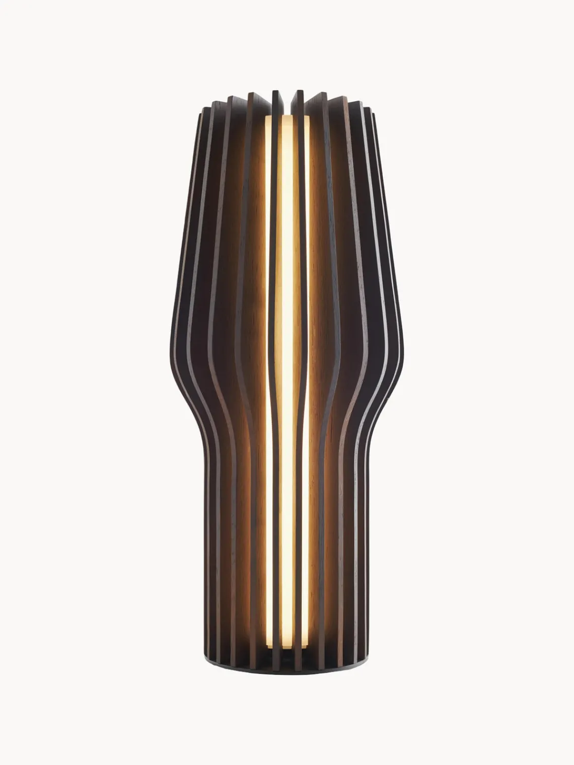 Hot Eva Solo Petite lampe à poser LED mobile Radiant, intensité lumineuse variable Bois de chêne, anthracite laqué