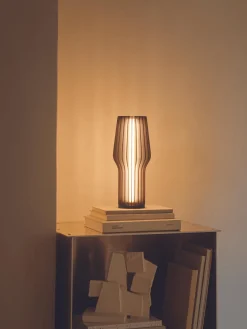 Hot Eva Solo Petite lampe à poser LED mobile Radiant, intensité lumineuse variable Bois de chêne, anthracite laqué