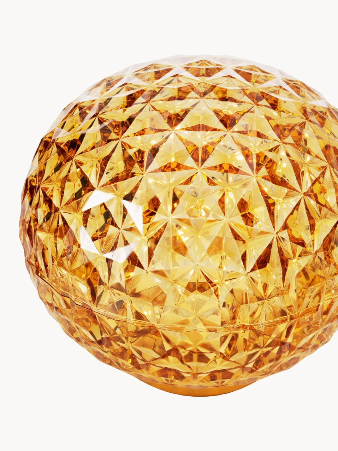 Clearance Kartell Petite lampe à poser LED mobile Mini Planet, intensité lumineuse variable Ocre, doré
