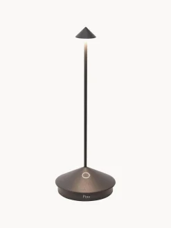 Sale zafferano Petite lampe à poser LED mobile Pina, intensité lumineuse variable Anthracite