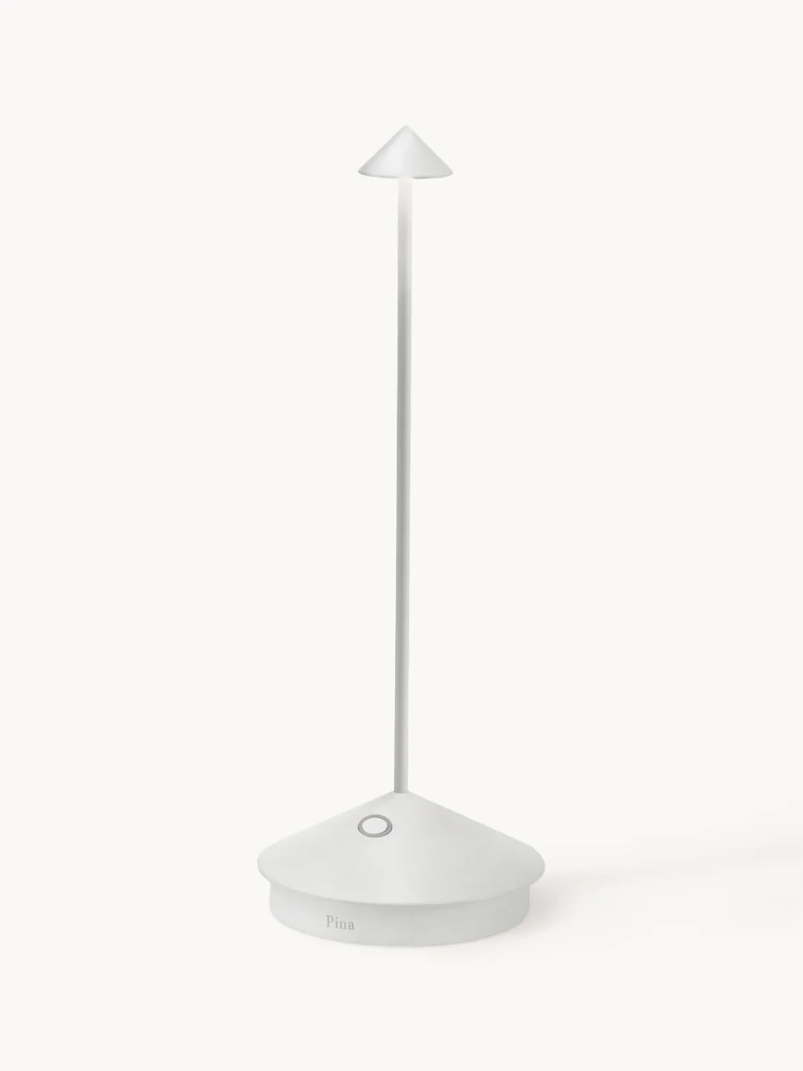 Best zafferano Petite lampe à poser LED mobile Pina, intensité lumineuse variable Blanc
