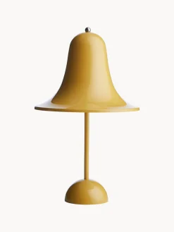 Fashion Verpan Petite lampe à poser mobile LED Pantop, design Verner Panton Jaune moutarde, haute brillance