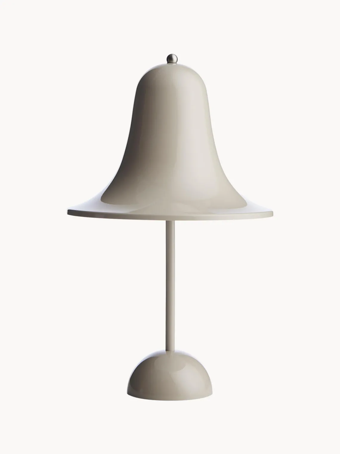 Clearance Verpan Petite lampe à poser mobile LED Pantop, design Verner Panton Grège, haute brillance