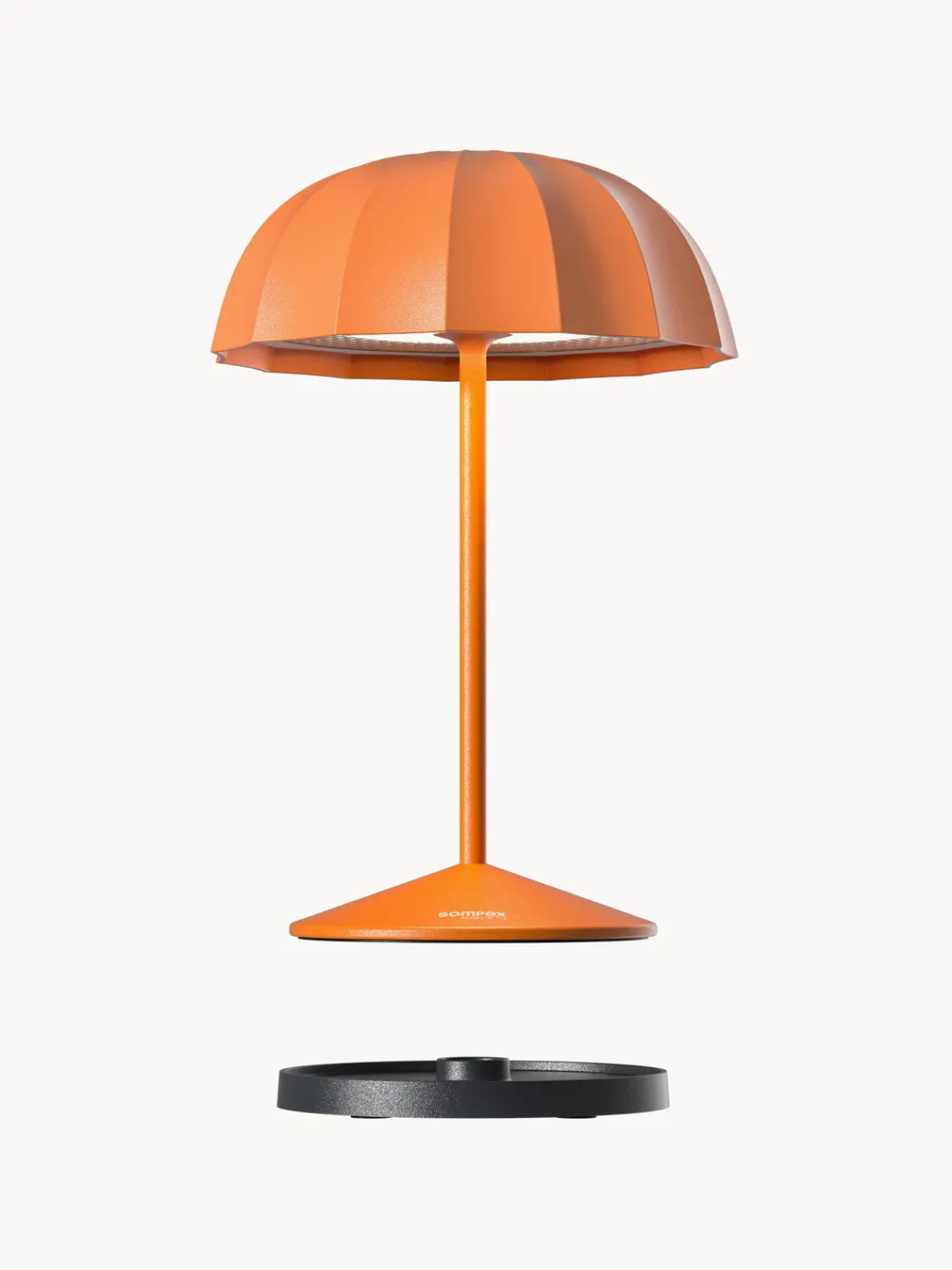 New sompex Petite lampe d'extérieur LED mobile Ombrellino, intensité lumineuse variable Orange