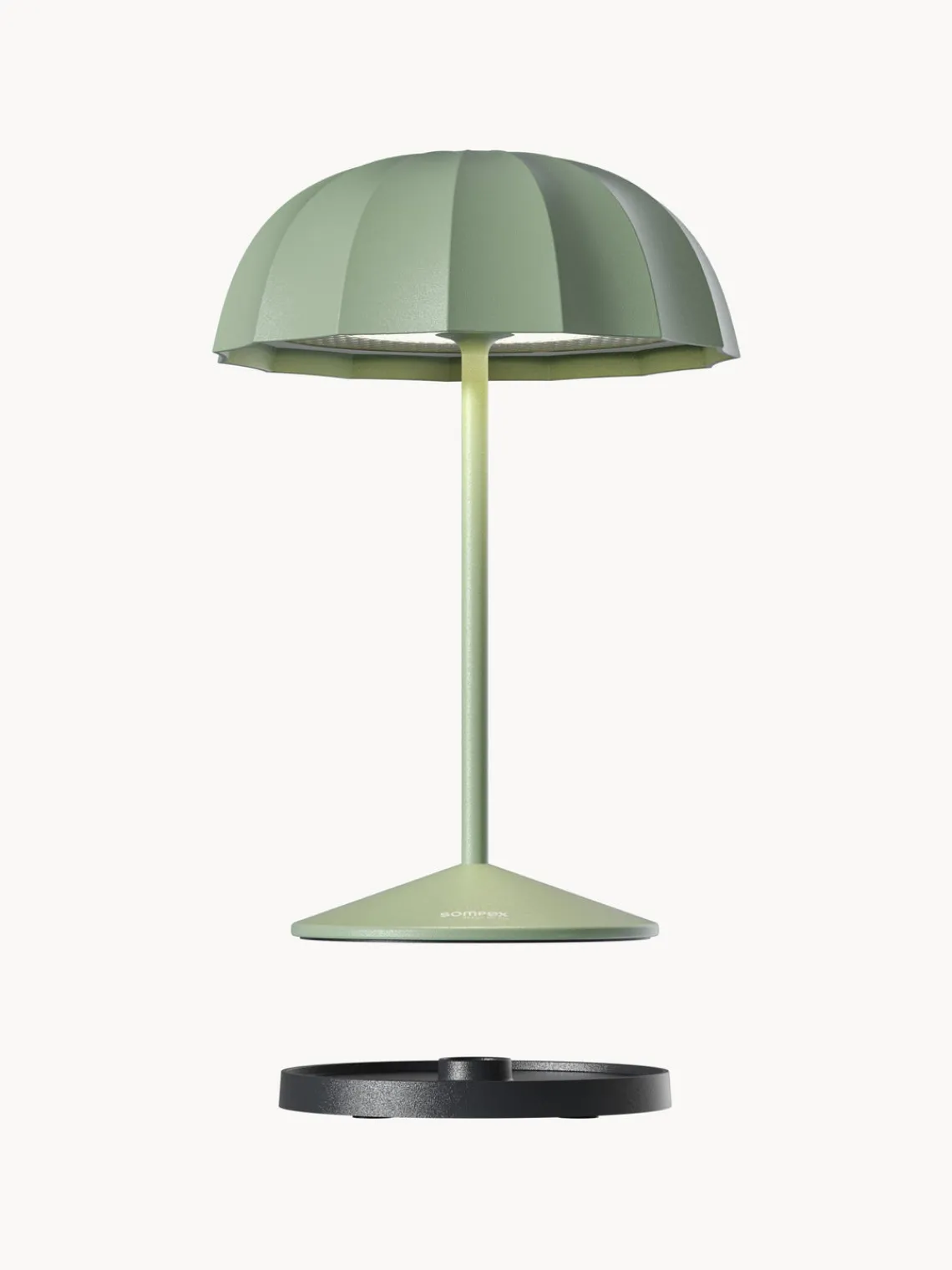 Online sompex Petite lampe d'extérieur LED mobile Ombrellino, intensité lumineuse variable Vert olive